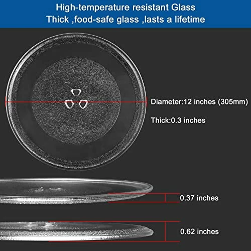 Discount 🌟 Fetechmate 12" Microwave Glass Plate Replacement W10337247 Glass Turntable Tray For Whirl.pool Microwave Replace W11291538 W11367904 🎁 4 Discount 🌟 Fetechmate 12" Microwave Glass Plate Replacement W10337247 Glass Turntable Tray For Whirl.pool Microwave Replace W11291538 W11367904 🎁 - Image 2