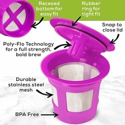 Best deal 🤩 Perfect Pod Cafe Save Reusable K Cup Pod Coffee Filters - Refillable Coffee Pod Capsules With Built-In, Integrated Mesh Strainer For Use With Keurig & Select Single Cup Coffee Machines, 4-Pack ⌛ -Small Appliance Parts Shop 51ZfhZwmQBL