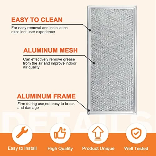 Discount π― Beaquicy W10208631A Microwaves Grease Filter Approx. 13" X 6"- Replacement For Whirlpool GE Microwaves - Pack Of 2 β 4 Discount π― Beaquicy W10208631A Microwaves Grease Filter Approx. 13" X 6"- Replacement For Whirlpool GE Microwaves - Pack Of 2 β - Image 2