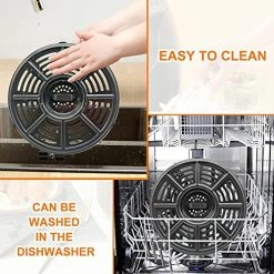 Cheapest 👍 GXF Air Fryer Grill Pan For Ninja Air Fryers, 8.2 IN Premium Round Grill Plate Tray Replacement Parts With Rubber Bumpers For Ninja Foodi, Non-Stick, Dishwasher Safe 🎉 -Small Appliance Parts Shop 51aJ6LZ4H1L