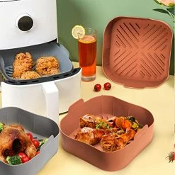 Wholesale ✨ Silicone Air Fryer Basket Liners Square - 2Pcs Reusable Air Fryer Silicone Pots For Food Safe Air Fryers Oven Accessories(8.1 Inch) 8 Inch-square ❤️ 13 Wholesale ✨ Silicone Air Fryer Basket Liners Square - 2Pcs Reusable Air Fryer Silicone Pots For Food Safe Air Fryers Oven Accessories(8.1 Inch) 8 Inch-square ❤️ -Small Appliance Parts Shop 51b2ZcflyJL