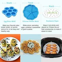 Budget 😍 8 Inch XL Air Fryer Accessories 12 Pcs With Recipe Cookbook Compatible With Ninja Foodi 5&6.5&8qt (OP101,OP301,OP302,OP401,FD401) And Growise Cosori Ninja And Philips Fit All 5.3QT - 5.8QT ✔️ -Small Appliance Parts Shop 51bMs8l2xVL