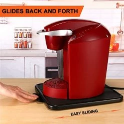 New 🤩 Kitchen Caddy Sliding Tray, Appliance Coffee Maker Slider Large Rolling Tray Under Cabinet Countertop Storage Moving Sliders For Stand Mixer Air Fryer Toaster Blender With Wheels (11.7'' W × 13.8''D) 😍 -Small Appliance Parts Shop 51cF15cSb1L