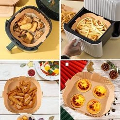 Best Pirce 🎁 PADIMAT Air Fryer Disposable Paper Liner - 50PCS 7.9In Square Non-Stick Insert Parchment Paper Liners, Oil-proof, Water-proof Cooking Baking Roasting Filter Sheet For Airfryer Basket, Microwave, Oven, Dryer Natural-square 🔥 -Small Appliance Parts Shop 51comqhbB8L