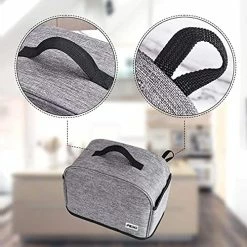Coupon 😍 IFedio 2 Slice Toaster Cover With Two Pockets For Storing Knife,Grey 👍 -Small Appliance Parts Shop 51dCk6fb1pS