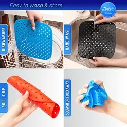 Coupon 😀 LOTTELI KITCHEN Reusable Silicone Air Fryer Liners 3 Pack With Air Fryer Magnetic Cheat Sheet, Easy Clean Air Fryer Accessories, Non Stick, AirFryer Accessory Parchment Paper Replacement - 8.5" Square 💯 -Small Appliance Parts Shop 51eGH4dDpQS