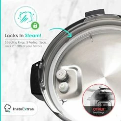 Discount 🎁 Sealing Ring For 6 Qt InstaPot - Replacement Silicone Gasket Seal Rings For 6 Quart IP Programmable Pressure Cooker - Insta-Pot Rubber Replacements And Insta Pot Accessories Fit 5QT & 6QT Models Black, Clear, Seafoam Green 🥰 11 Discount 🎁 Sealing Ring For 6 Qt InstaPot - Replacement Silicone Gasket Seal Rings For 6 Quart IP Programmable Pressure Cooker - Insta-Pot Rubber Replacements And Insta Pot Accessories Fit 5QT & 6QT Models Black, Clear, Seafoam Green 🥰 -Small Appliance Parts Shop 51gWmdKd7zL