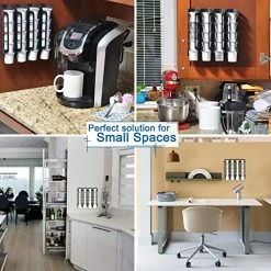 Best Pirce 😍 STORAGENIE Coffee Pod Holder For Keurig K-cup, Side Mount K Cup Storage, Perfect For Small Counters (2 Pack/For 10 K Cups, Black) 🔥 -Small Appliance Parts Shop 51h4nhpszML