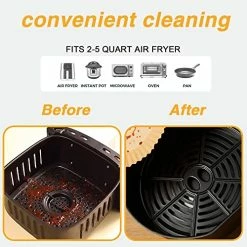 Flash Sale 🧨 Ailun Air Fryer Disposable Paper Liners, 100PCS Non-Stick Air Fryer Parchment Liner, Oil Resistant, Waterproof, Food Grade Baking Paper For 2-5 QT Air Fryer Baking Roasting Microwave 6.5inch 🌟 -Small Appliance Parts Shop 51i8n7dPWNL