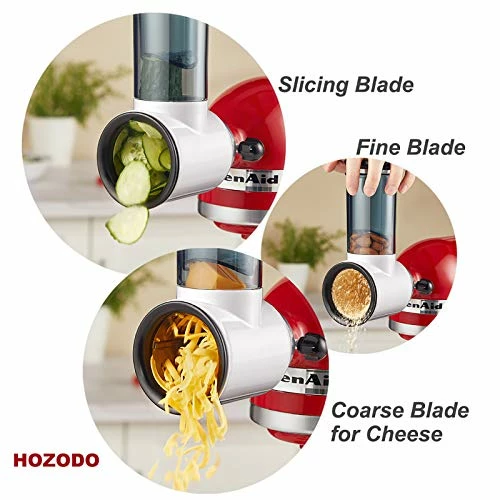 Wholesale ✔️ Slicer Shredder Attachment For Kitchenaid Stand Mixer,Cheese Grater Attachment For KitchenAid Stand Mixer, Food Processor With 3 Blades By Hozodo 🤩 4 Wholesale ✔️ Slicer Shredder Attachment For Kitchenaid Stand Mixer,Cheese Grater Attachment For KitchenAid Stand Mixer, Food Processor With 3 Blades By Hozodo 🤩 - Image 2