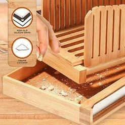 Budget ✨ Bambüsi Luxury Bamboo Bread Slicer With Knife - 3 Slice Thickness, Foldable Compact Cutting Guide With Crumb Tray, Stainless Steel Bread Knife For Homemade Bread, Cake, Bagels 5.5” Wide X 5” Tall ⌛ 10 Budget ✨ Bambüsi Luxury Bamboo Bread Slicer With Knife - 3 Slice Thickness, Foldable Compact Cutting Guide With Crumb Tray, Stainless Steel Bread Knife For Homemade Bread, Cake, Bagels 5.5” Wide X 5” Tall ⌛ -Small Appliance Parts Shop 51k8FbHJkIL