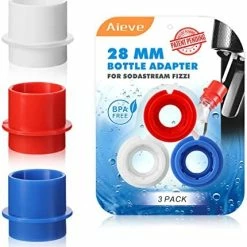 Coupon 👍 AIEVE Bottle Adapter Compatible With Sodastream Machine, 3 Pack 28 Mm Bubble Bottle Adapter Compatible With Sodastream Fizzi, For SodaStream Terra, For SodaStream Art (Green, Blue, Pink) 💯 -Small Appliance Parts Shop 51kSabuwYEL. AC