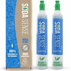 New 😀 Soda Sense Eco-Friendly 60L CO2 Cylinder For Sodastream + $15 Amazon Gift Card W/Refill, Refilled In USA, 14.5 Oz [NOT FOR ART & TERRA] No Late Fees Exchange, Carbonator Cartridge Gas Canister 2 Pack 👍 -Small Appliance Parts Shop 51kUzD8dL. AC