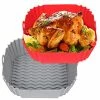 Buy 💯 MaMix Silicone Air Fryer Liners 2 Pack，8 Inch Reusable Air Fryer Pot For 4 To 7 QT Air Fryer Inserts For Oven Microwave Accessories (Red+Grey) 👏