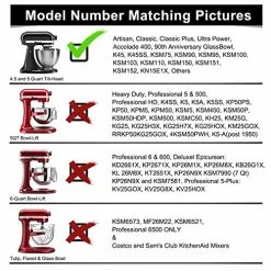 Brand new 😀 Flex Edge Beater For KitchenAid Tilt-Head Stand Mixer, 4.5-5 Quart Flat Beater Paddle With Flexible Silicone Edges Bowl Scraper 😍 11 Brand new 😀 Flex Edge Beater For KitchenAid Tilt-Head Stand Mixer, 4.5-5 Quart Flat Beater Paddle With Flexible Silicone Edges Bowl Scraper 😍 -Small Appliance Parts Shop 51maPTH3EVL