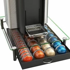 New 🎁 Deco Brothers DecoBros Crystal Tempered Glass Nespresso Vertuoline Storage Drawer Holder For Capsules Black 🔔 -Small Appliance Parts Shop 51ndHfcR8ML. AC