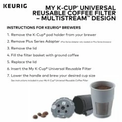 Brand new ๐คฉ Keurig My K-Cup Universal Reusable Filter MultiStream Technology - Gray ๐ 11 Brand new ๐คฉ Keurig My K-Cup Universal Reusable Filter MultiStream Technology - Gray ๐ -Small Appliance Parts Shop 51omYIC2gsL