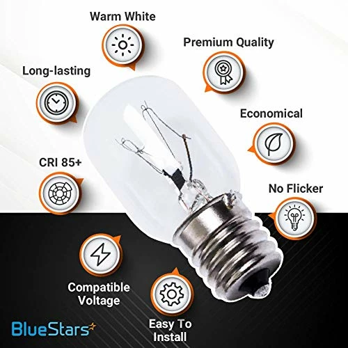 Discount π BlueStars Lifetime Exchange 8206232A Whirlpool Microwave Light Bulb Kei 125V 40W Microwave Bulb E17 Fits Whirlpool Maytag Lava Lamps Salt Lamp Bulbs - Replaces 1890433 8206232 AP4512653 (3 Packs) π 3 Discount π BlueStars Lifetime Exchange 8206232A Whirlpool Microwave Light Bulb Kei 125V 40W Microwave Bulb E17 Fits Whirlpool Maytag Lava Lamps Salt Lamp Bulbs - Replaces 1890433 8206232 AP4512653 (3 Packs) π