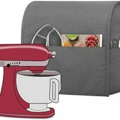Buy ⌛ Luxja Dust Cover Compatible With 6-8 Quart Stand Mixer, Cloth Cover With Pockets For Stand Mixer And Extra Accessories (Compatible With 6-8 Quart Stand Mixer), Gray Dots 👍 -Small Appliance Parts Shop 51r2NMRhsbL. AC