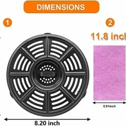 Cheapest 👍 GXF Air Fryer Grill Pan For Ninja Air Fryers, 8.2 IN Premium Round Grill Plate Tray Replacement Parts With Rubber Bumpers For Ninja Foodi, Non-Stick, Dishwasher Safe 🎉 -Small Appliance Parts Shop 51rPK9lvJXL