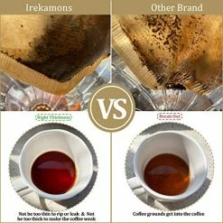 Top 10 🔔 Irekamons #4 Cone Coffee Filter 8-12 Cup, Unbleached Natural Paper, No Blowout, Disposable For Pour Over And Drip Coffee Maker, 100 Count 💯 -Small Appliance Parts Shop 51rhWpNgpQL