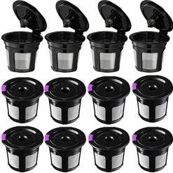 Best deal ✔️ Kicovitifa Reusable K Cups, 4 Pack Universal Fit Reusable Coffee Filters With Food Grade Stainless Steel Mesh Eco-Friendly Coffee Reusable Pods For Keurig 1.0 And 2.0 Brewers (Black) 🔔 -Small Appliance Parts Shop 51s1OZ054vL. AC