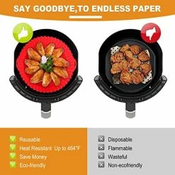 Outlet 🥰 Boribim 2 PCS Air Fryer Silicone Liners - 7.5 Inch Reusable Airfryer Basket Heat Resistant - Air Fryer Inserts - Easy Cleaning Air Fryers Silicone Pot Round For 3 To 5 QT Oven Accessories (Red+Blue) Red + Blue 👏 -Small Appliance Parts Shop 51sWaFWHiVL