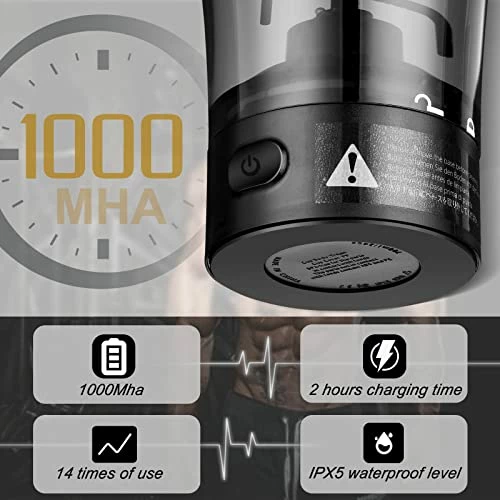 Best Pirce ๐งจ ZonGym Electric Protein Shaker Bottle, 24 Oz USB Rechargeable Blender Bottles, Shaker Bottles For Protein Mixes With BPA Free, Juicer Accessories, Made With Tritan Portable Blender Cup For Protein Shakes Red ๐ 4 Best Pirce ๐งจ ZonGym Electric Protein Shaker Bottle, 24 Oz USB Rechargeable Blender Bottles, Shaker Bottles For Protein Mixes With BPA Free, Juicer Accessories, Made With Tritan Portable Blender Cup For Protein Shakes Red ๐ - Image 3