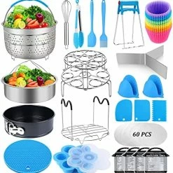 Budget ❤️ Accessories For Instant Pot, Sugaroom 100 PCS Pressure Cooker Accessories Set Compatible With Instant Pot Accessories 6 Qt 8 Quart-2 Steamer Baskets, Springform Pan, Egg Rack, Egg Bites Mold And More A-purple ✔️ -Small Appliance Parts Shop 51uOrSJoSJL. AC