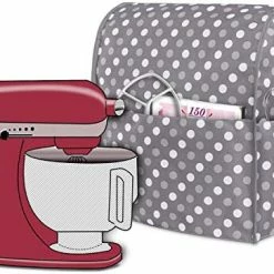 Buy ⌛ Luxja Dust Cover Compatible With 6-8 Quart Stand Mixer, Cloth Cover With Pockets For Stand Mixer And Extra Accessories (Compatible With 6-8 Quart Stand Mixer), Gray Dots 👍 -Small Appliance Parts Shop 51vkDNSdW3L. AC