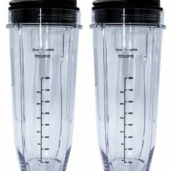 Flash Sale ⭐ Blendin 32 Ounce Cup With Sip N Seal Lids - Replacement Jar Compaible With Nutri Ninja Auto-iQ 1000W And Duo Blenders - Premium Blender Cups Replacement (2 Pack) ✔️