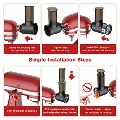 Hot Sale 🎁 Slicer Shredder Attachment For Kitchenaid Stand Mixer, Cofun Shredder Accessories,Kitchen Aid Mixer Assecories For Kitchenaid Mixer, Cheese Grater Attachment For Kitchenaid With 3 Blades White 🔥 -Small Appliance Parts Shop 51wTFLvaCiL