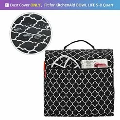 New ⌛ NICOGENA Stand Mixer Cover Compatible With KitchenAid Bowl Lift 5-8 Quart, Dust Cover With Zipper Pocket For Accessories, Lantern Black 🎁 -Small Appliance Parts Shop 51wjevZUpWL