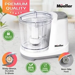 Wholesale 🤩 MUELLER HOME Mueller Electric Food Chopper, Mini Food Processor, 3-cup Mini Chopper, Meat Grinder, Mix, Chop, Mince And Blend Vegetables, Fruits, Nuts, Meats, Stainless Steel Blade, White ✨ -Small Appliance Parts Shop 51ws3QamHJL