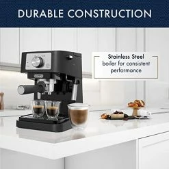 Top 10 👏 De'Longhi Stilosa Manual Espresso Machine, Latte & Cappuccino Maker, 15 Bar Pump Pressure + Manual Milk Frother Steam Wand, Black / Stainless, EC260BK 😍 -Small Appliance Parts Shop 51xqo5YUVLL
