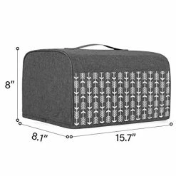 Cheap 💯 Yarwo 4 Slice Toaster Cover With Pockets And Top Handle, Nylon Toaster Cover Fits For Most 4 Slice Long Slot Toasters, Gray With A ⭐ -Small Appliance Parts Shop 51yf68ScwwL