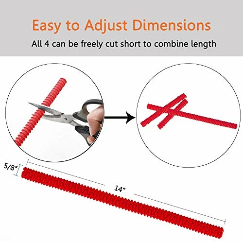 Deals 🎁 LeeYean Oven Rack Shields - 4 Pack Heat Resistant Silicone Oven Rack Cover 14 Inches Long Oven Rack Edge Protector, Protect Against Burns And Scars (Red) 🌟 7 Deals 🎁 LeeYean Oven Rack Shields - 4 Pack Heat Resistant Silicone Oven Rack Cover 14 Inches Long Oven Rack Edge Protector, Protect Against Burns And Scars (Red) 🌟 - Image 5