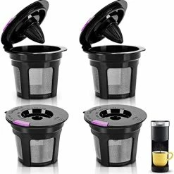 Coupon 🤩 MaxRona Reusable K Cups For Keurig, Reusable K CUP Coffee Filter Refillable Single K CUP For Keurig 2.0 1.0 BPA Free-6 Packs Black 🧨 -Small Appliance Parts Shop 51z3f1KUpsL. AC
