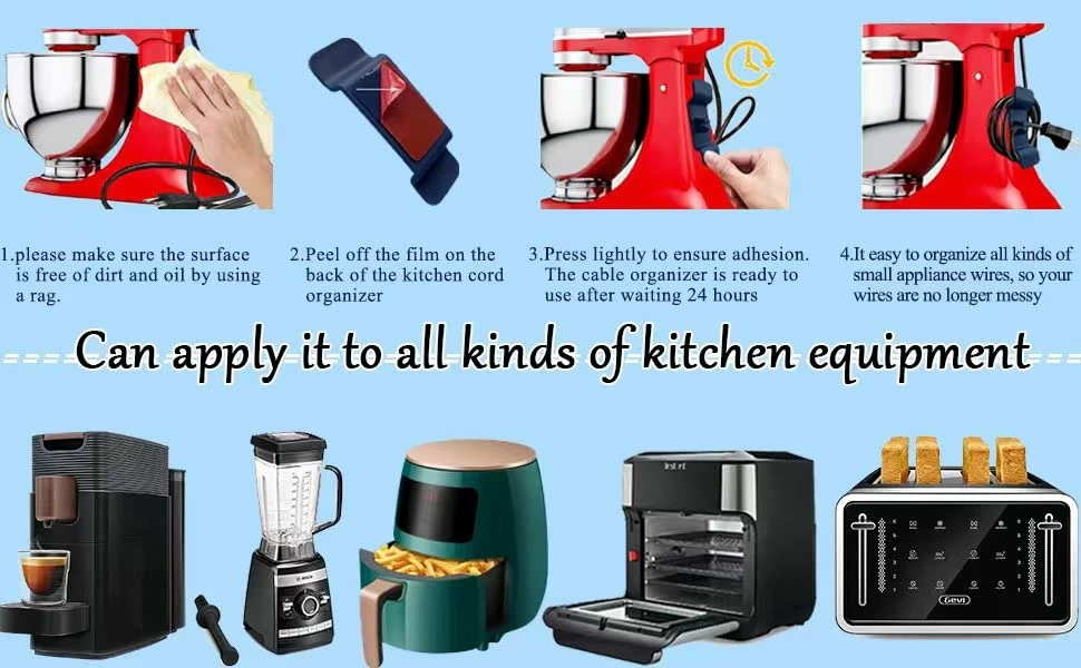 Outlet π FOMAJI Can Be Used For Wire Organizers That Stick To Kitchen Utensils, Wire Packs For Small Appliances, Blenders, Coffee Makers, Pressure Cookers And Air Fryers (6Pcs) π 7 Outlet π FOMAJI Can Be Used For Wire Organizers That Stick To Kitchen Utensils, Wire Packs For Small Appliances, Blenders, Coffee Makers, Pressure Cookers And Air Fryers (6Pcs) π - Image 6