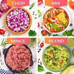 Wholesale 🤩 MUELLER HOME Mueller Electric Food Chopper, Mini Food Processor, 3-cup Mini Chopper, Meat Grinder, Mix, Chop, Mince And Blend Vegetables, Fruits, Nuts, Meats, Stainless Steel Blade, White ✨ -Small Appliance Parts Shop 61fAAepYKwL